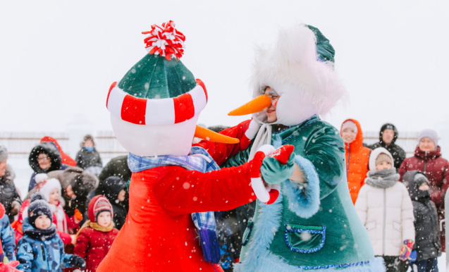 Танцы на снегу для детей!