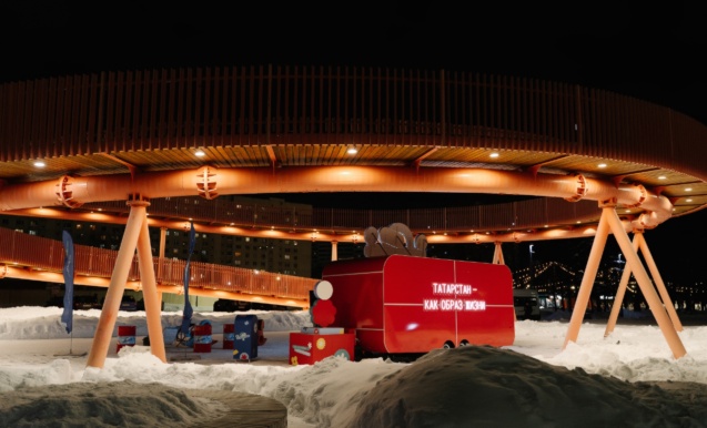 Передвижная бренд-зона проекта «Зима в Татарстане» в Набережных Челнах